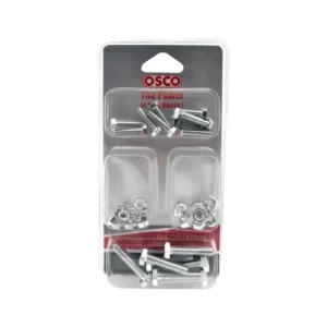 طقم براغي وصواميل سداسية 16 قطعة بمقاسات متعددة — أوسكو تولز