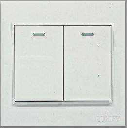 مفتاح مزدوج 16 أمبير من لوكسيفاي - أبيض