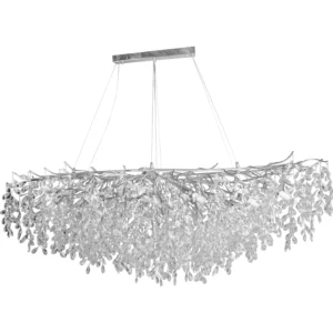 نجف مودرن فضي مع قطع شفافة - 16 لمبة (E14)