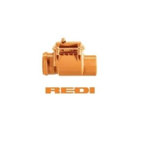 رداد مجاري 160 ملم أحمر إيطالي بباب ستانلس ستيل — REDI