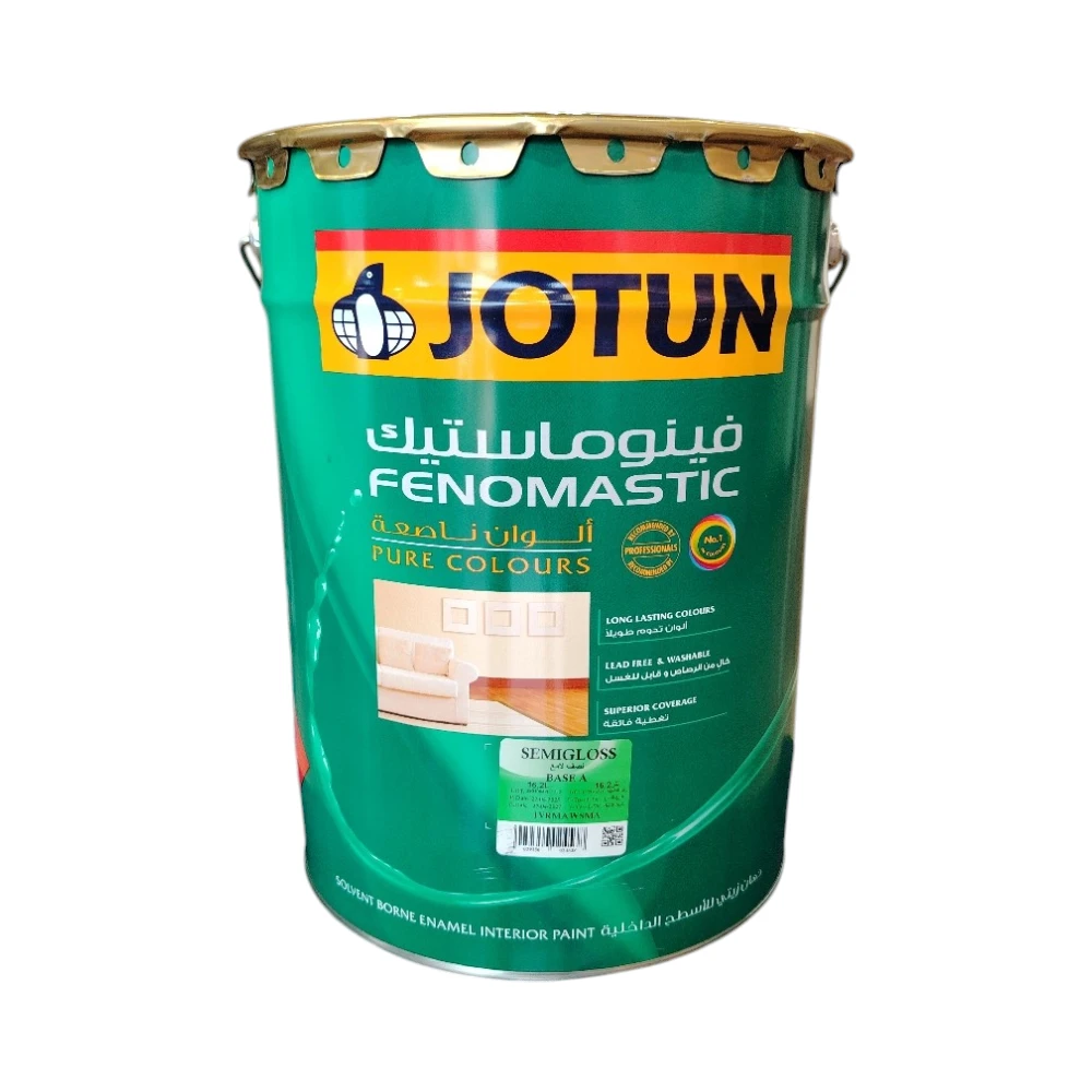 Jotun Fenomastic Semi-Gloss Interior Paint in Pure Colors — Large 16.2L Pack