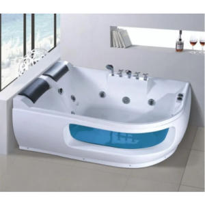 حوض استحمام جاكوزي فاخر 170×120 سم - أبيض - تصميم أيمن