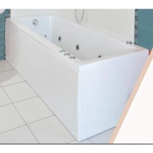 حوض استحمام جاكوزي أكريليك بحريني 170×70 سم مع خلاط كروم