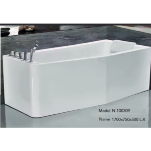 بانيو مغطس كلاسيكي أبيض بمقاس 170×75 سم — ضمان 10 سنوات