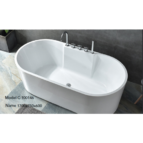 بانيو كلاسيكي أبيض 170×75 سم