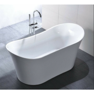 بانيو أكريليك أبيض كلاسيكي قائم بذاته بمقاس 170×75 سم