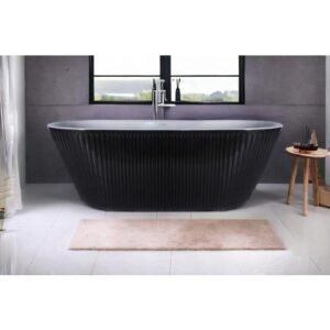 بانيو بيضاوي قائم بذاته من يونيكس 170×75 سم — أسود/أبيض