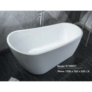 بانيو مغطس كلاسيكي أبيض — 170×75 سم