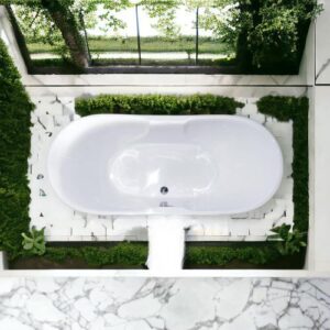 بانيو يونكس طراز رهف — 170×75 سم — أبيض