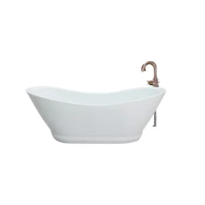 بانيو أكريليك يونكس موديل الدمعه 170×75 سم أبيض — 4 طبقات بسماكة 6 مم، ضمان 10 سنوات