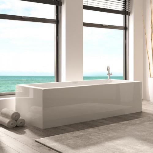 بانيو يونكس بتصميم رباعي الجوانب — مقاس 170×80 سم — أبيض — موديل 150/80