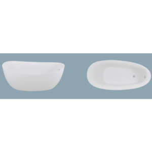 بانيو استحمام كلاسيكي بتصميم أوروبي 170×80 سم — أبيض