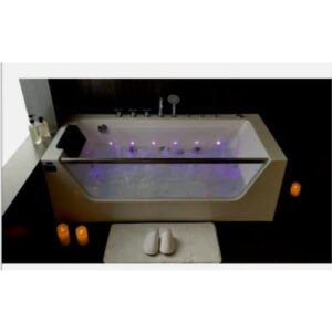جاكوزي مستطيل فاخر بمساج مزدوج — 170×80 سم (جهة اليسار)