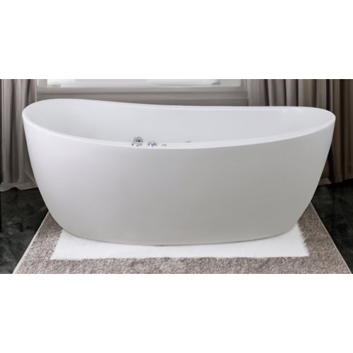 بانيو كلاسيكي قائم بذاته طراز فريسيا — 171×86 سم — أبيض