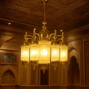 نجف إسلامي كريستال للمساجد والقصور بثمانية أذرع