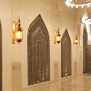 أبليك زجاجي على شكل مسجد إسلامي — حجم صغير وتصميم مميّز