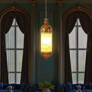 تعليقة إسلامية زجاجية بتصميم مسجد صغير