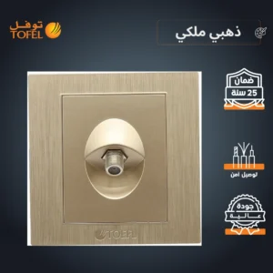 فيش منفذ دش مفرد بلون ذهبي ملكي — توفل