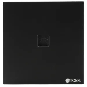 مقبس/فيش هاتف مفرد بلون بيانو أسود — رويال