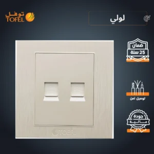 فيش مخرج كمبيوتر وهاتف بلون لولي فاخر توفل