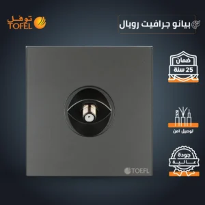 فيشة/قابس دش بلون بيانو جرافيت رويال
