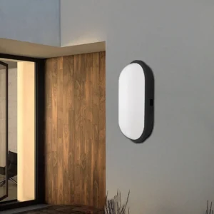 كشاف خارجي بيضاوي بإضاءة صفراء قوية ومريحة للعين