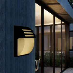 كشاف بوابة بمصباح واحد - أسود