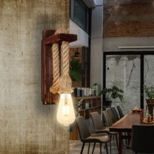 أبليك جداري بحبال وخشب فاخر