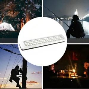 لمبة طوارئ قابلة للشحن بضوء أبيض وتصميم عملي وإضاءة قوية