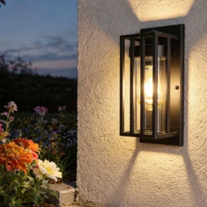 كشاف خارجي أسود للبوابة