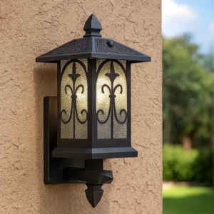 فانوس جداري خارجي أسود