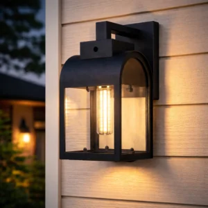 فانوس حائط خارجي أسود