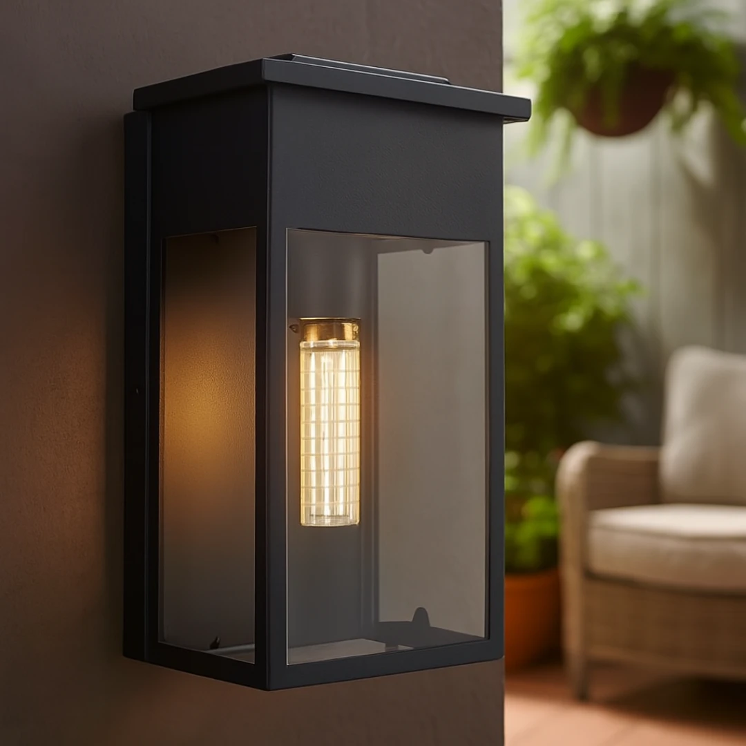 فانوس حائط خارجي أسود