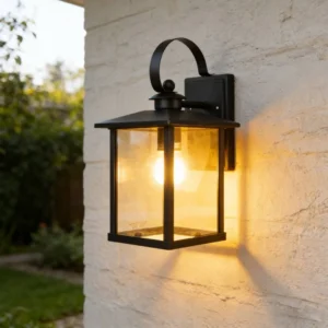 فانوس جداري بغطاء أسود