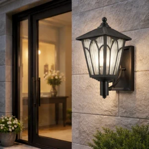 فانوس حائط خارجي أسود