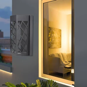 كشاف جداري للبوابة بغطاء أسود