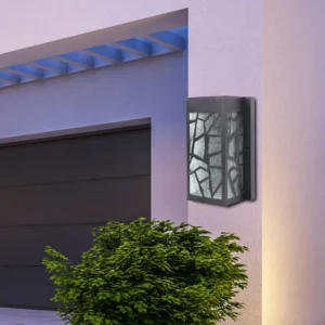 كشاف جداري للبوابة بغطاء — لون أسود