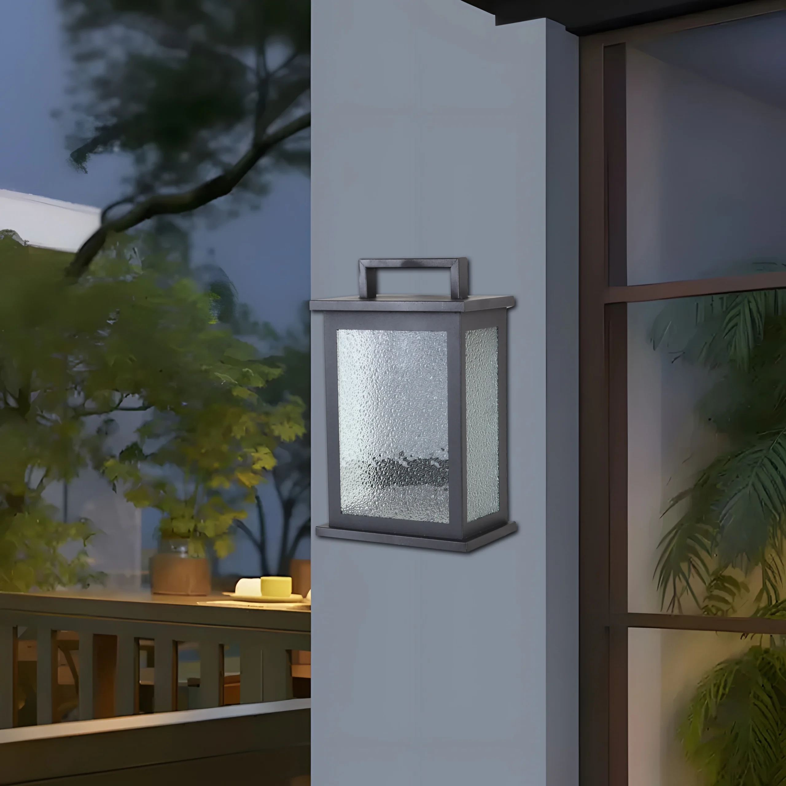 فانوس حائطي خارجي أسود