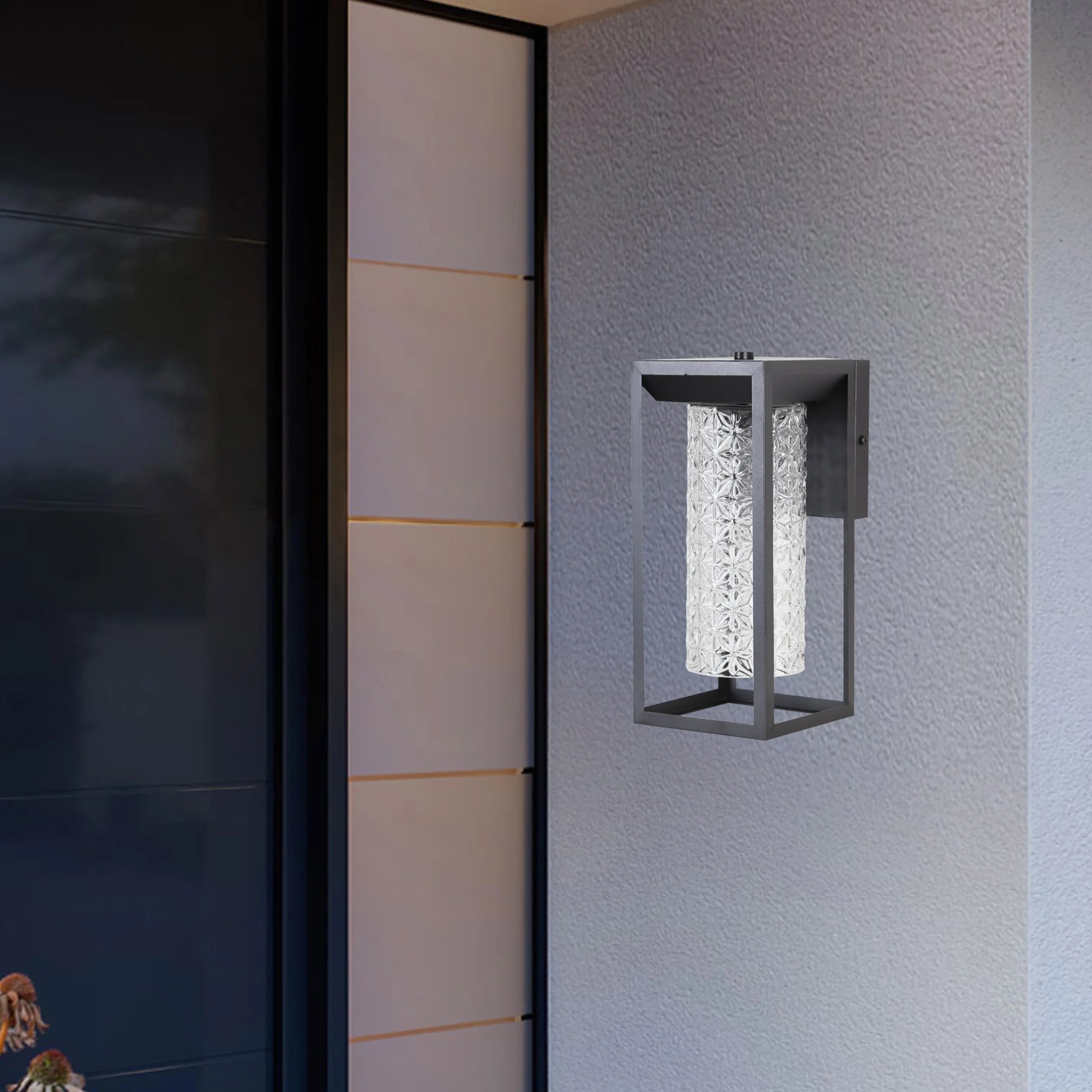 فانوس حائط خارجي أسود