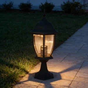 فانوس جلاسي أسود وسط