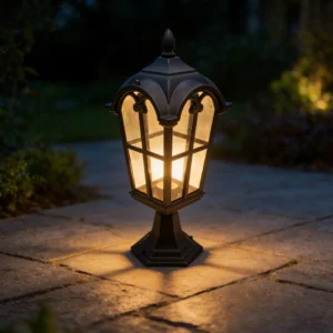 فانوس زجاجي أسود