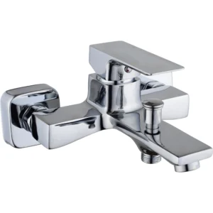 Zinc square shower mixer with chrome headset kit