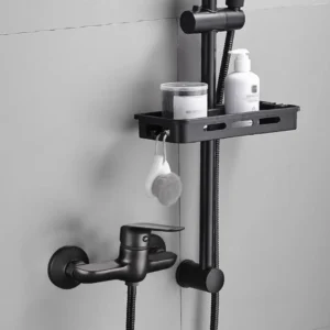 Rectangular design bidet mixer set — Black