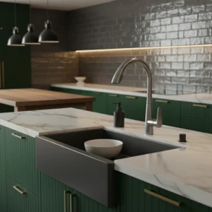 خلاط مجلى بفوهة سحب مخفية — فضي