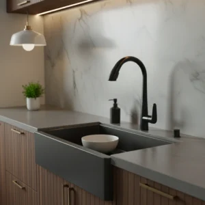 خلاط مجلى أسود بتقنية السحب المخفي