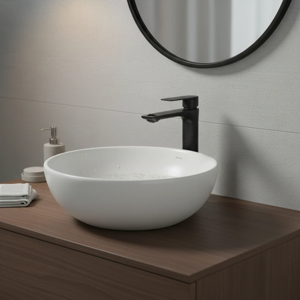 خلاط مغسلة طويل أسود مع ليّات