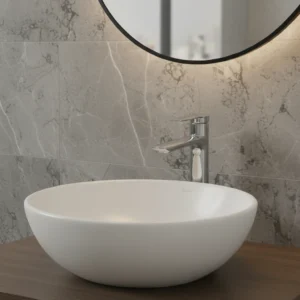 صنبور/خلاط مغسلة كرومي طويل مع ليات