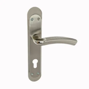 مقبض باب داخلي معدني بتشطيب فضي مطفي وقبضة محببة — مريح ومضاد للانزلاق للأبواب السكنية