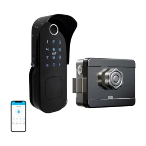 قفل إلكتروني ذكي مقاوم للماء — فتح بالبصمة والرقم السري — تحكم عبر تطبيق تويا