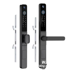 قفل باب ذكي مقاوم للماء بكاميرا للأبواب الضيقة — واي فاي وتحكم عبر تطبيق تويا مع أمان متكامل